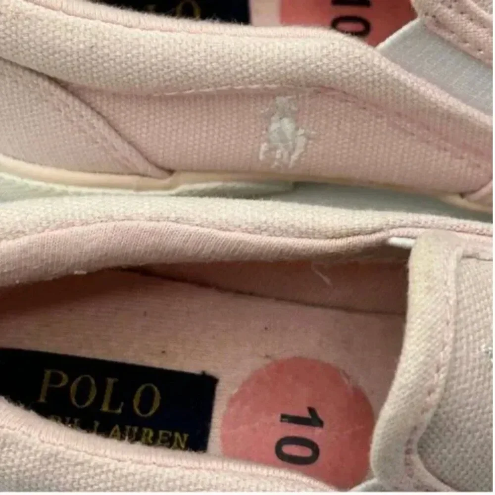 Polo Ralph Lauren Light Pink Allover Pony Slip On Sneakers Size 10